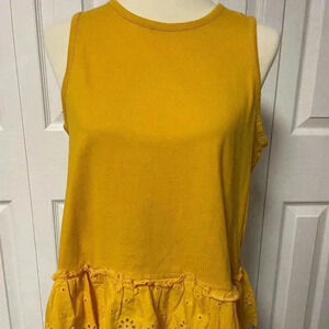 J. Crew mustard yellow Casual Sleeveless Top Size M